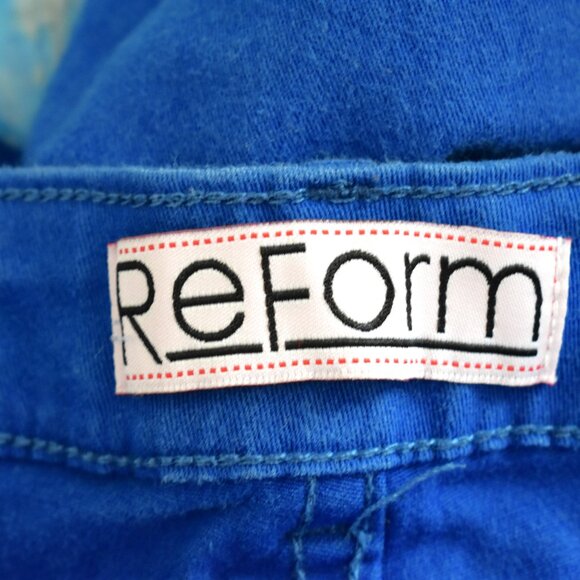 Women's ReForm Jeans Slim Denim 28" Inseam SIZE 11 Blue PRE-OWNED - Picture 8 of 9